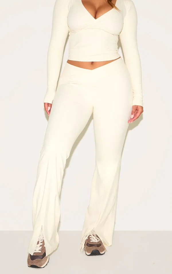 Shape Bone Sculpt Active V Waist Split Front Flare Pants