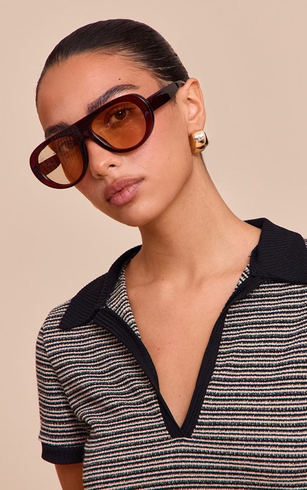 Jeepers Peepers Round Aviator Chunky Sunglasses