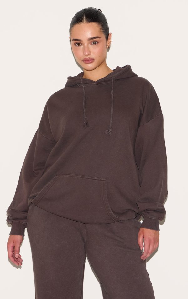 PRETTYLITTLETHING Shape Chocolate Hoodie