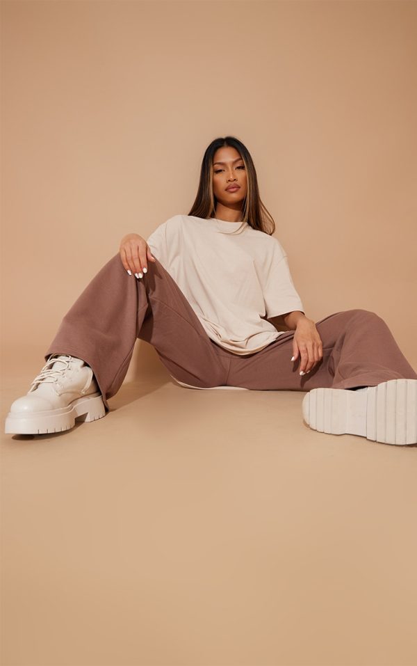 Cotton Sand Oversized T-Shirt