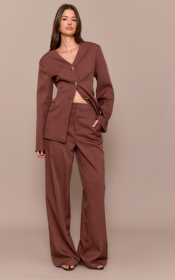 Chestnut Premium Tailored Straight Leg Pants