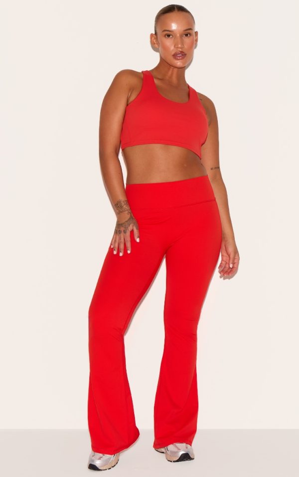 Red Ultimate Sculpt Flare Yoga Pants