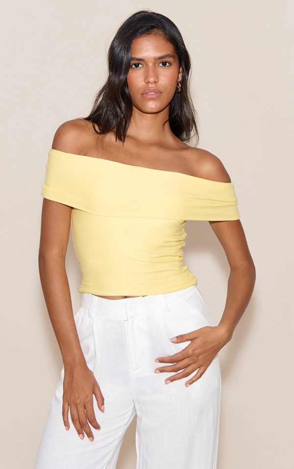 Lemon Soft Touch Bardot Long Top
