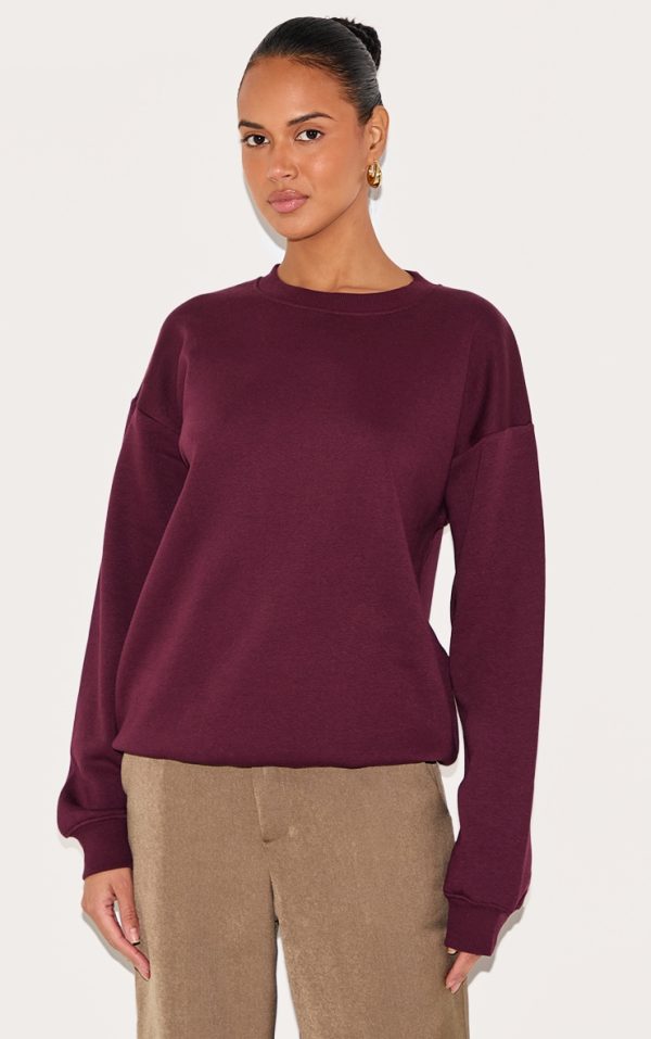 Dark Plum Oversized Sweatshirt