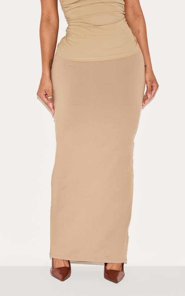Shape Khaki Built In Shapewear Sculpt Maxi Skirt