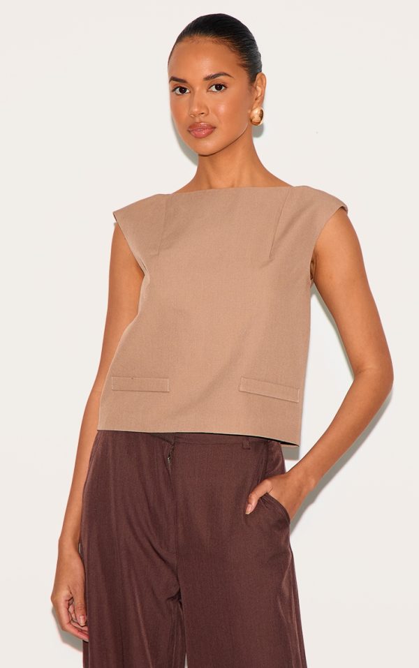 Mushroom Boxy Woven Long Top