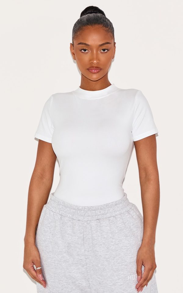 Shape White Sculpted Short Sleeve Bodysuit