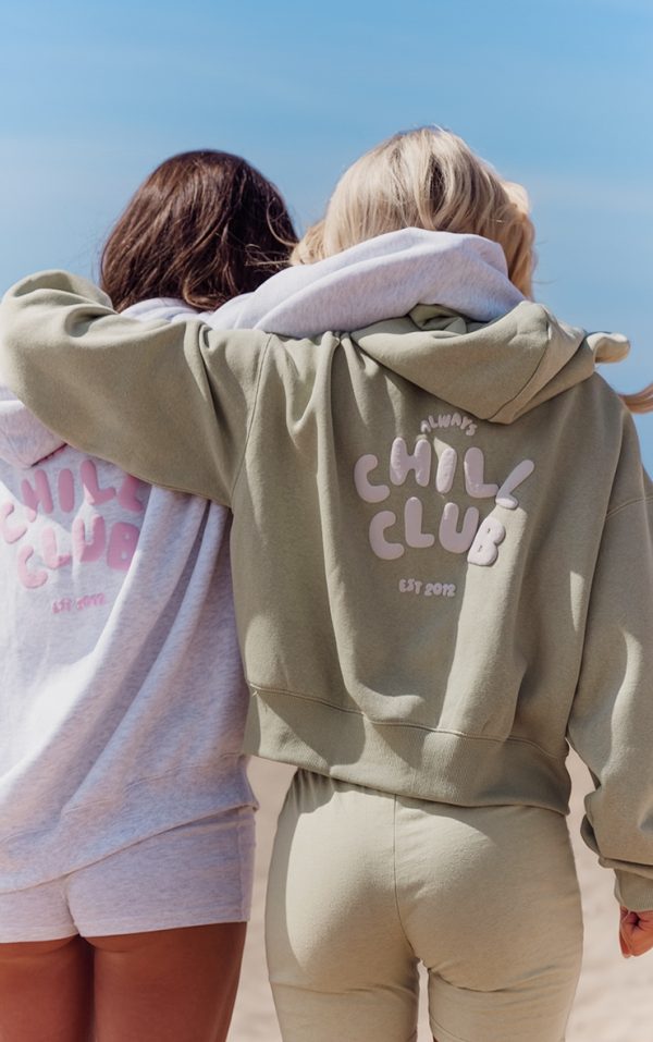 Pistachio Chill Club Puff Print Zip Up Jacket
