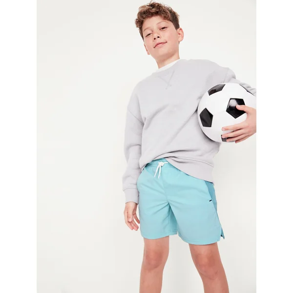 Above Knee StretchTech Performance Shorts for Boys - Ocean Blue