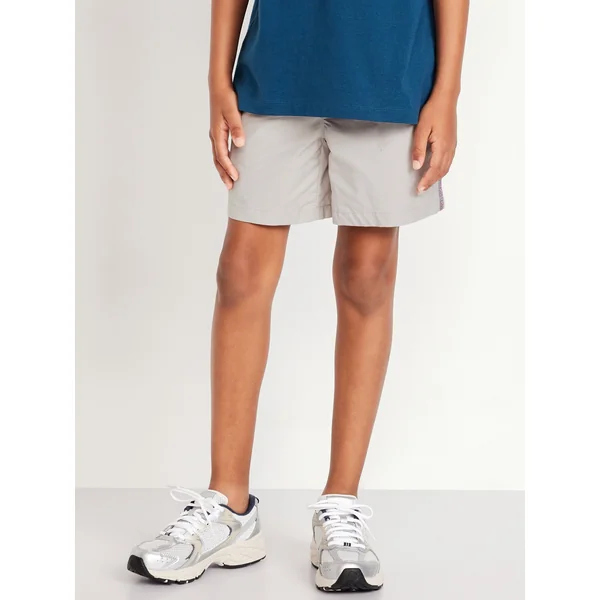 Above Knee Tech Zip-Pocket Shorts for Boys - Polished Concrete