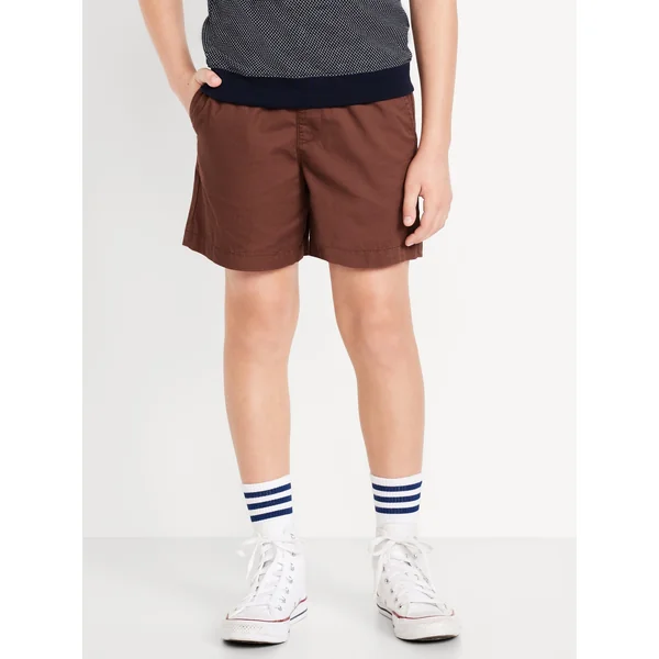 Above Knee Twill Pull-On Shorts for Boys - BAKED BRONZE