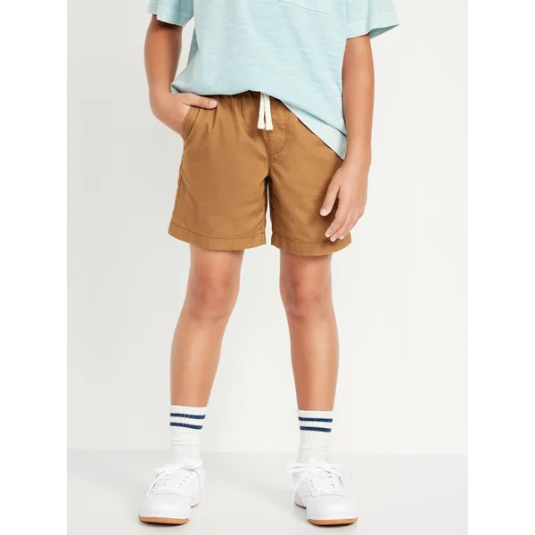 Above Knee Twill Pull-On Shorts for Boys - Bandolier Brown