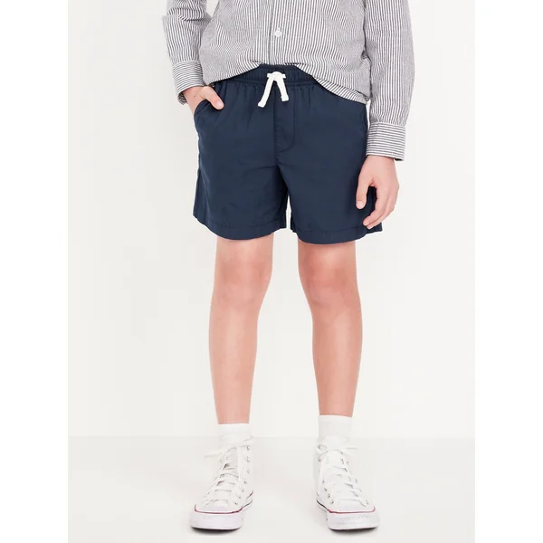 Above Knee Twill Pull-On Shorts for Boys - In the Navy