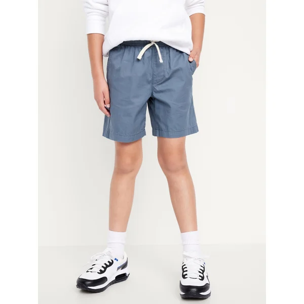 Above Knee Twill Pull-On Shorts for Boys - Wintry Waters