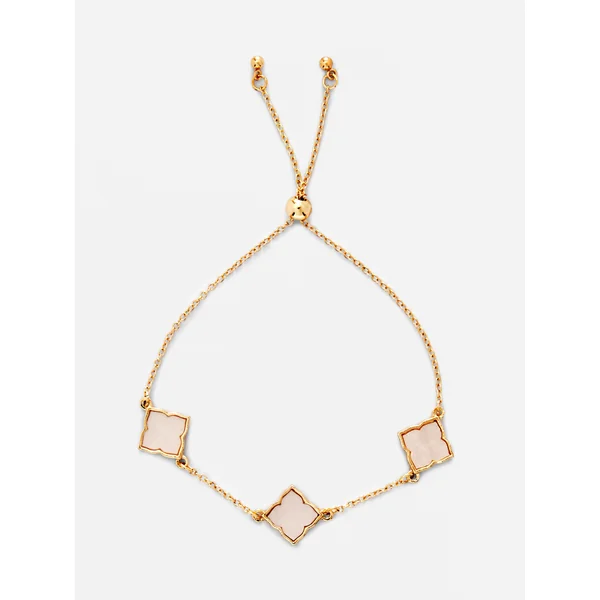 Abstract Floral Bracelet - Yellow