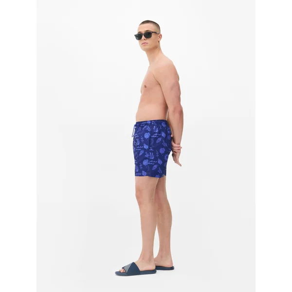 Abstract Swim Shorts - Navy
