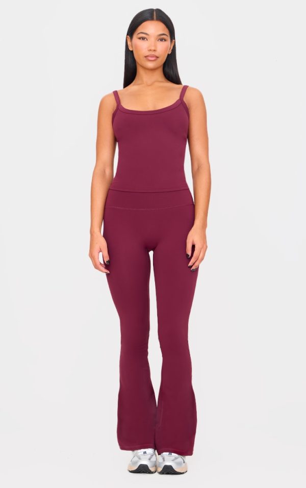 Deep Burgundy Ultimate Sculpt Flare Yoga Pants