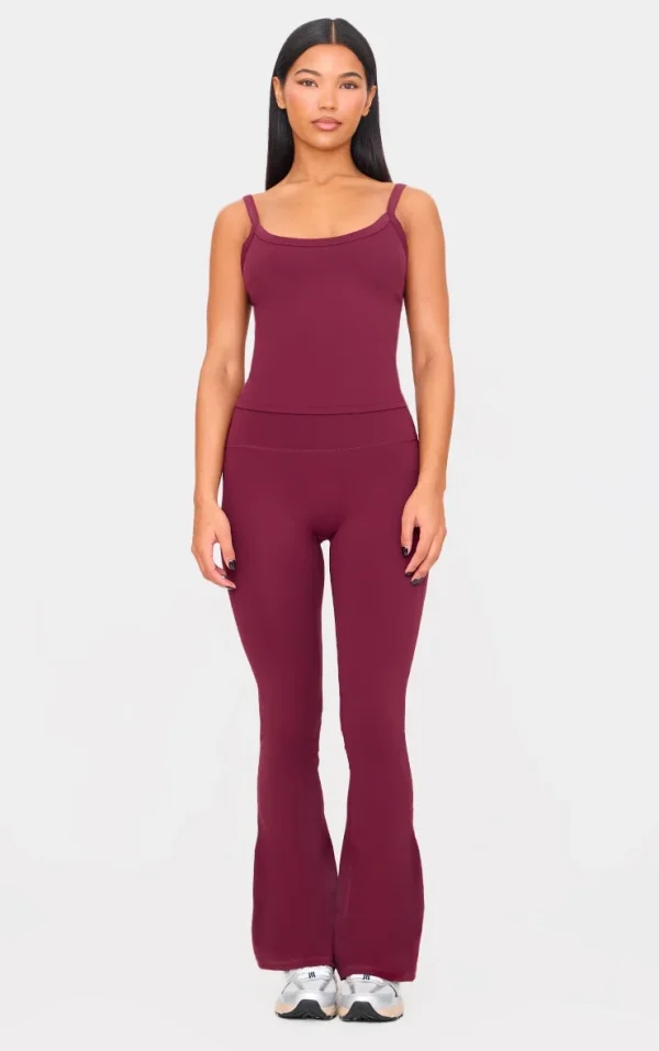 Deep Burgundy Ultimate Sculpt Flare Yoga Pants