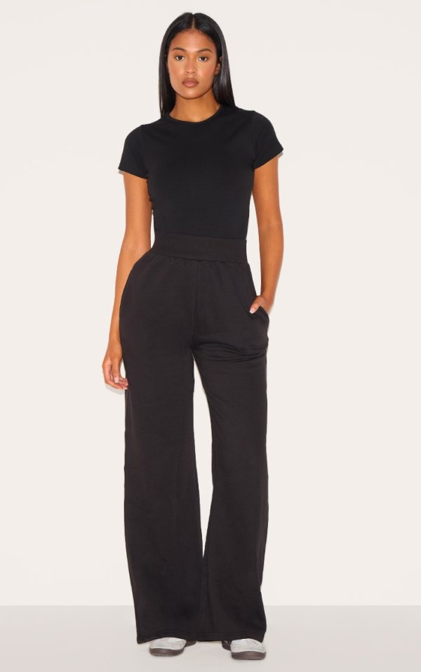 Tall Black High Waisted Wide Leg Sweatpant