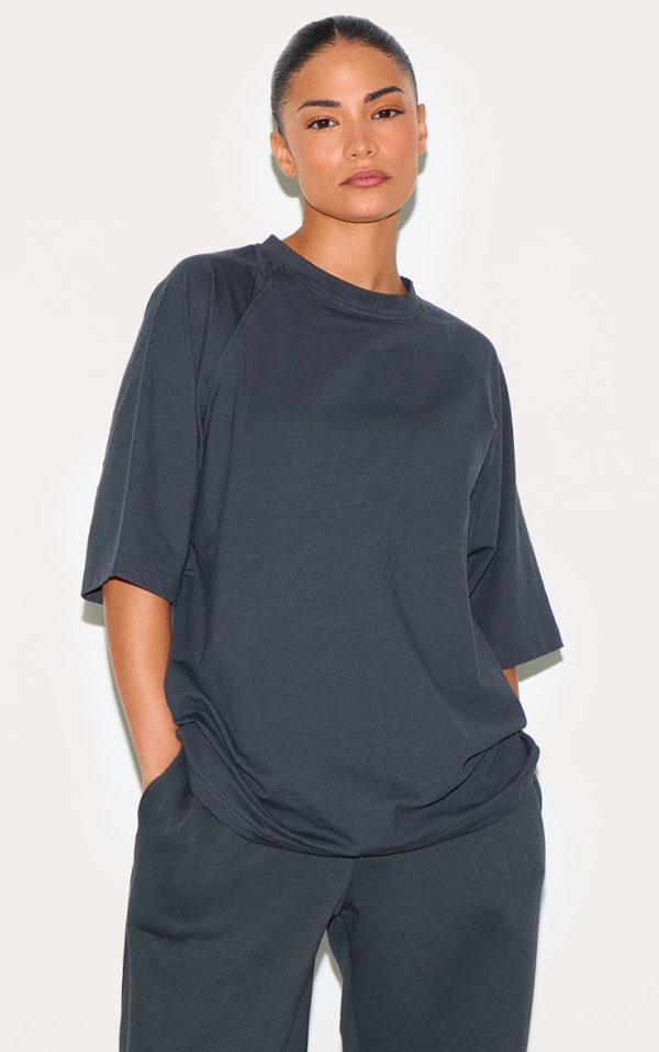 Petite Charcoal Oversized T-shirt