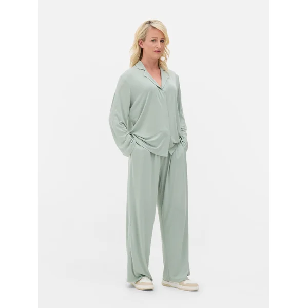 Adaptive Pajama Shirt - Light Green
