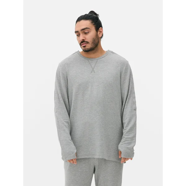 Adaptive Pajama Top - Gray Heather