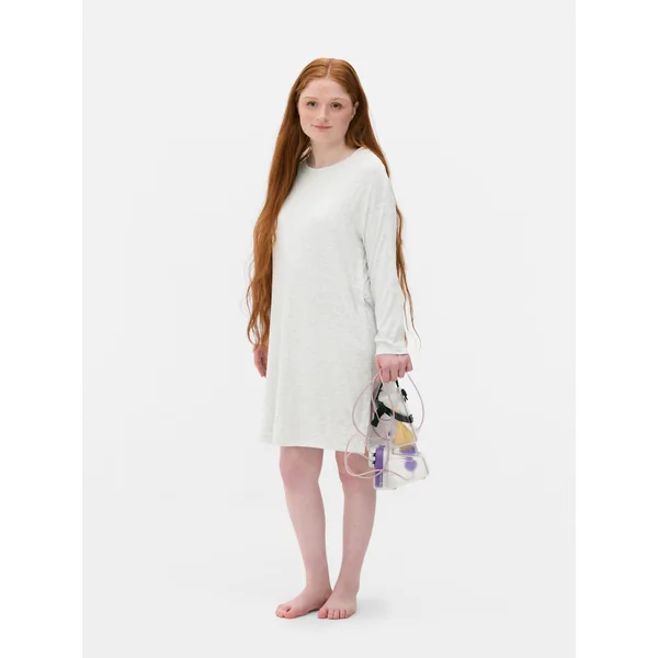 Adaptive Ribbed Sleep Tee - Gray Heather