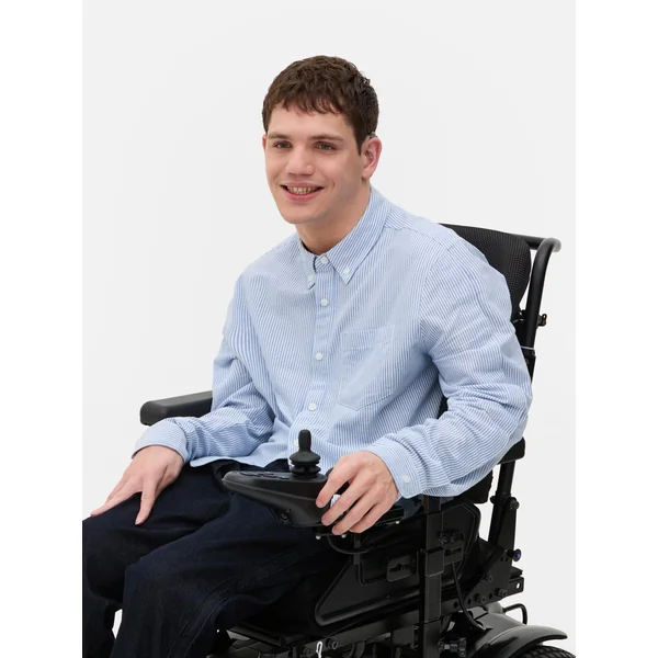 Adaptive Seated Striped Oxford Shirt - Blue