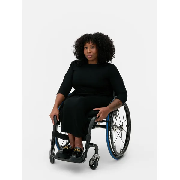 Adaptive Seated Wrap Dress - Black
