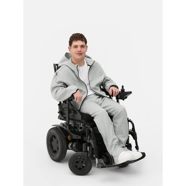 Adaptive Seated Zip Hoodie - Gray Heather