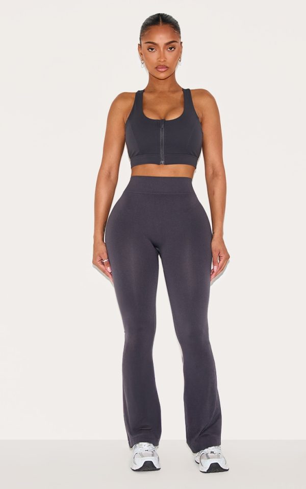 Shape Charcoal Seamless Active Highwaisted Ruched Bum Flares