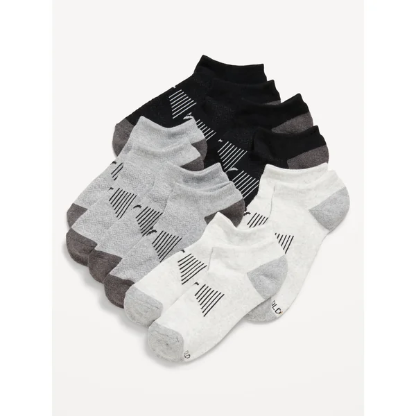 Ankle Go-Dry Performance Socks 6-Pack for Boys - Gray