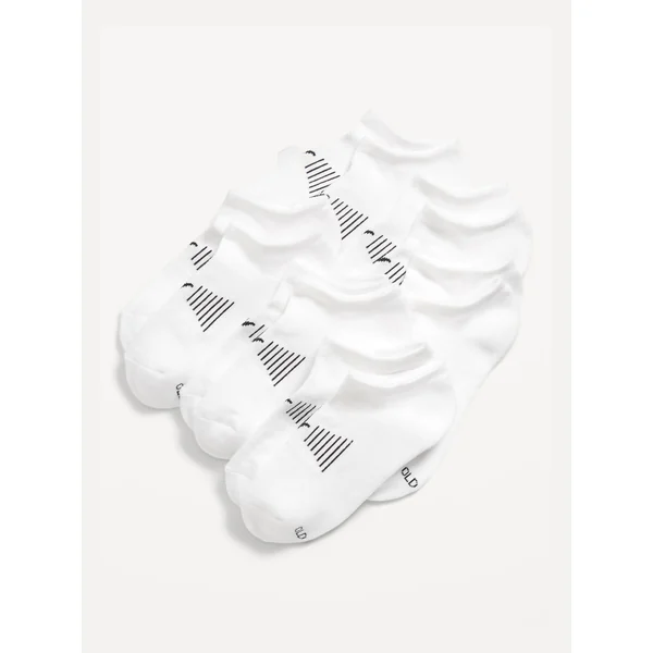 Ankle Go-Dry Performance Socks 6-Pack for Boys - Solid White