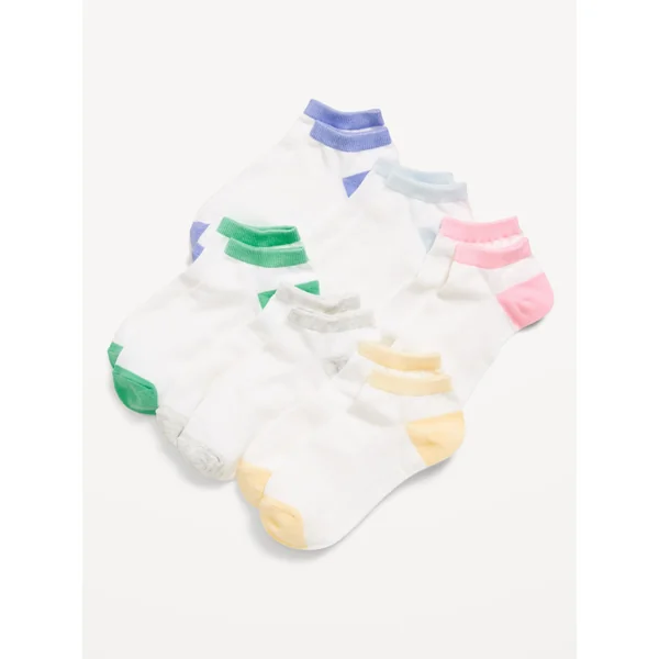 Ankle Socks 6-Pack for Girls - Cool Color Block