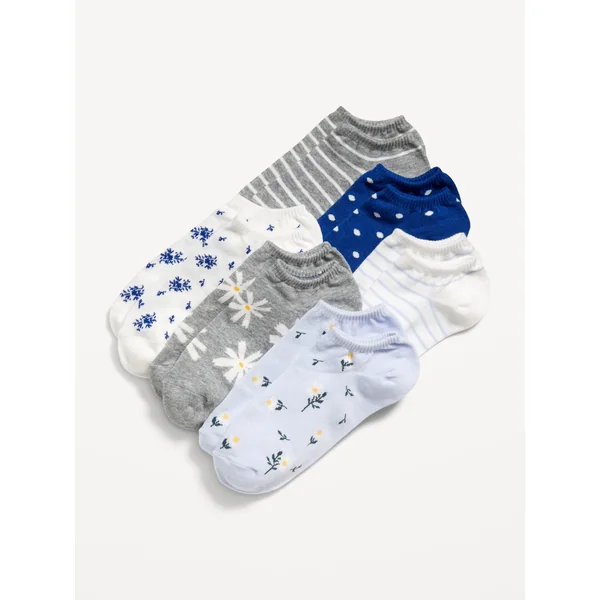 Ankle Socks 6-Pack for Women - Floral Pattern