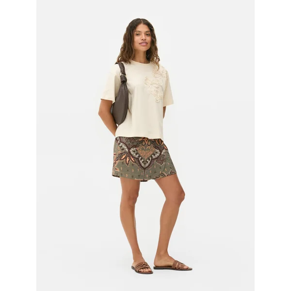 Appliqué Tee - Cream