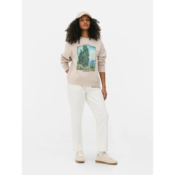 Art Print Sweatshirt - Nude