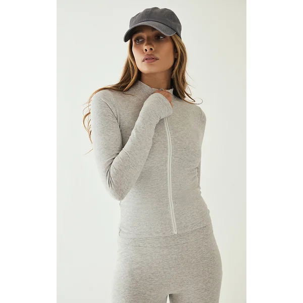 Ash Grey Marl Sculpt Jacket