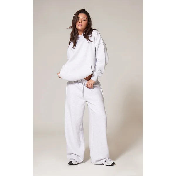 Ash Grey Premium Wide Leg Sweat Sweatpants