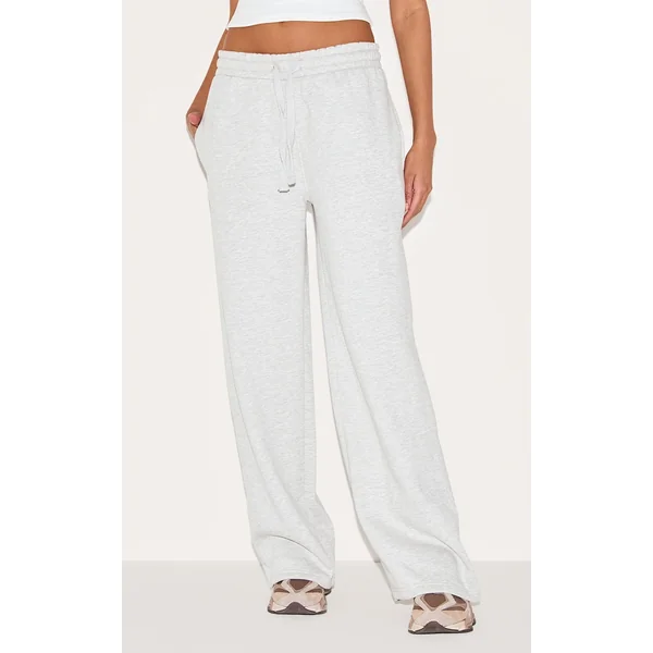 Ash Grey Premium Wide Leg Sweatpants