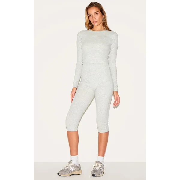Ash Grey Sculpt Pedal Pusher Leggings