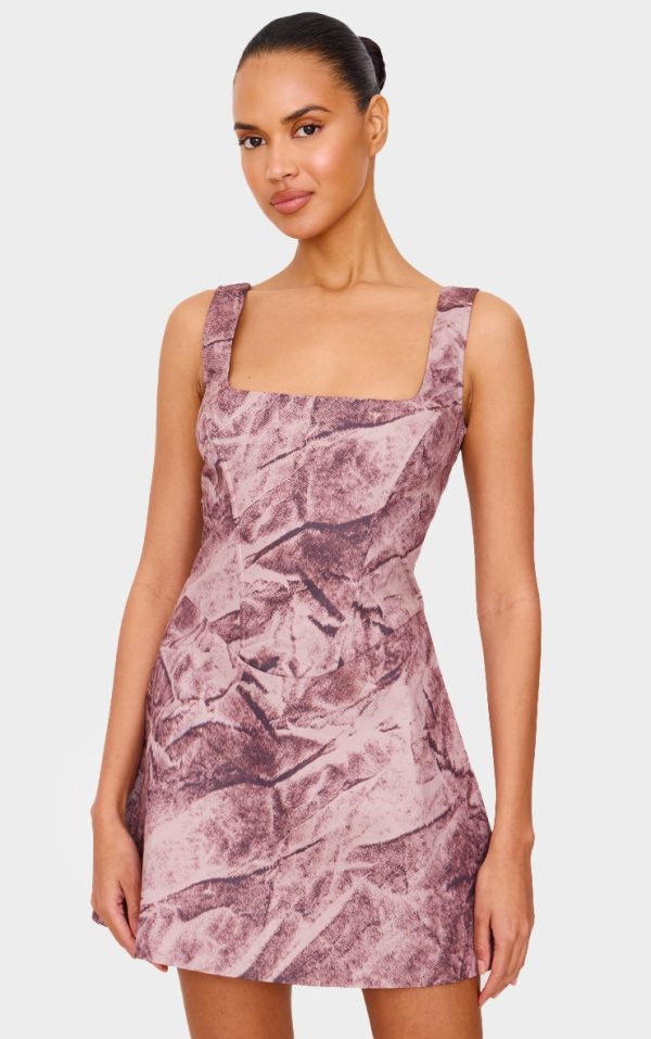 Pink Corset A Line Shift Dress