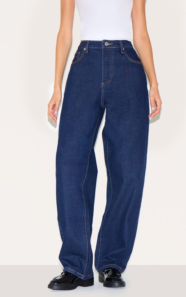 Indigo High Waist Boyfriend Jeans