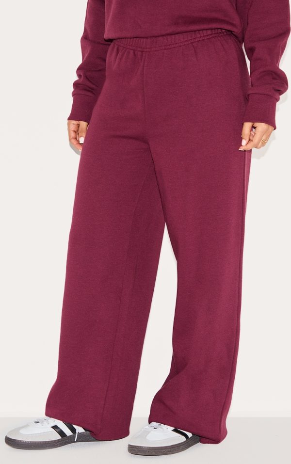 Petite Burgundy Straight Leg Sweatpants