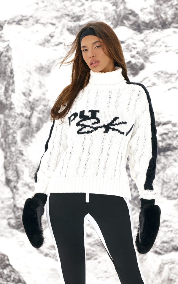 PRETTYLITTLETHING SKI Monochrome Jacquard Oversized Sweater