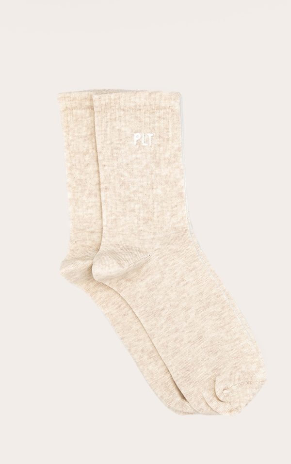 PRETTYLITTLETHING Oatmeal Ankle Socks