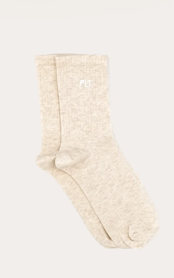 PRETTYLITTLETHING Oatmeal Ankle Socks