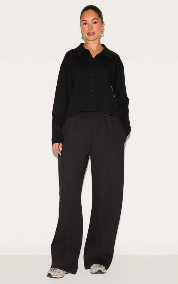 Black Wide Leg Sweatpant