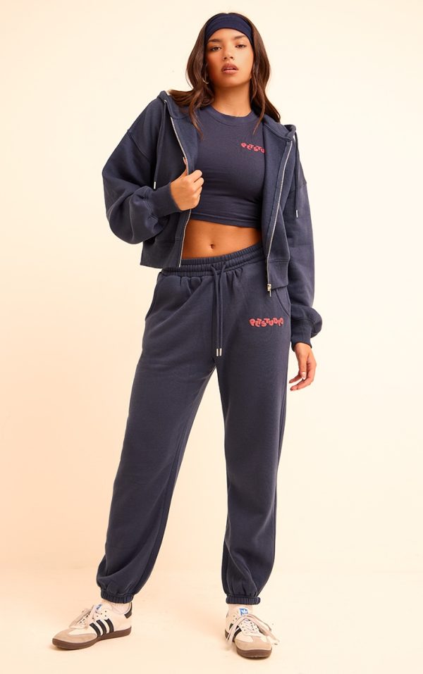 Midnight Blue PLT Studio Archive Puff Print Drawstring Cuffed Sweatpants