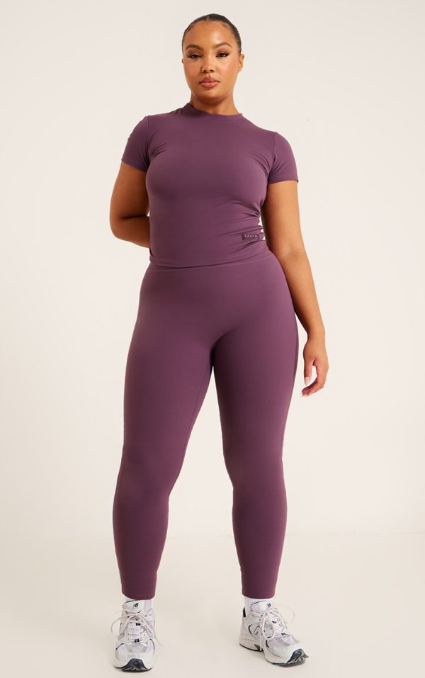 Plus Eggplant Snatched Sculpt Leggings